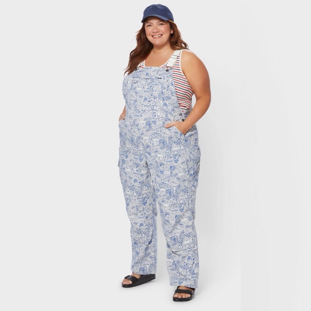 NWT Duluth 3X x31L Heirloom Gardening Bib Overalls Farm Toile Bibs Farmhouse - Picture 8 of 9